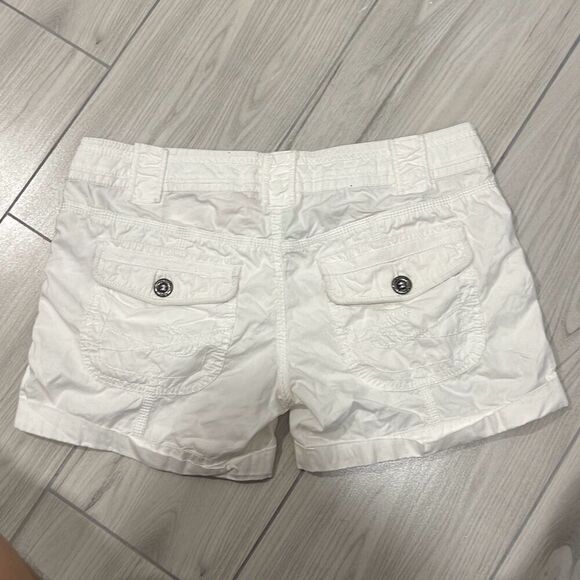Espirit women's white utility cargo shorts size 8 vintage condition - Picture 3 of 5